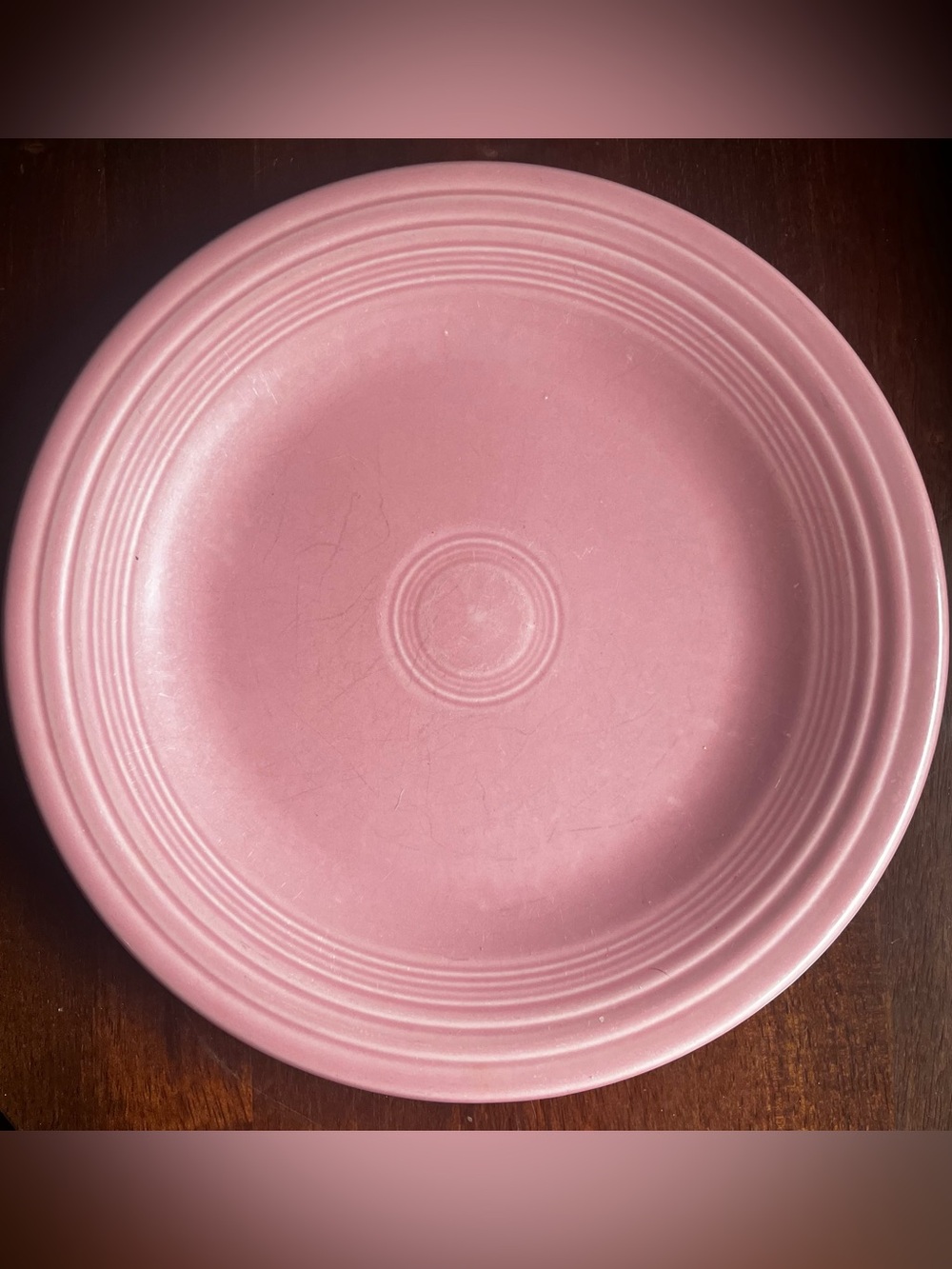 Fiestaware Rose dinner plate